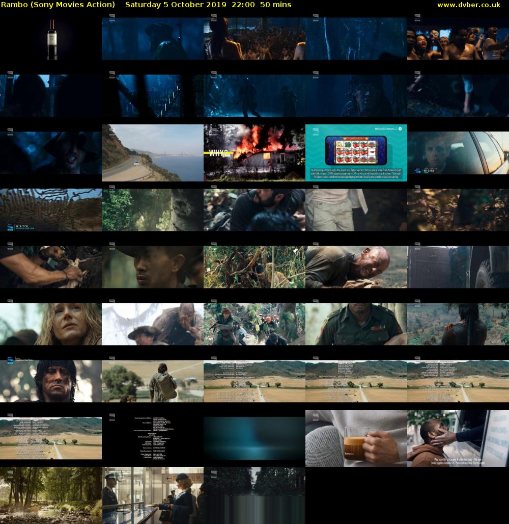 Rambo (Sony Movies Action) Saturday 5 October 2019 22:00 - 22:50