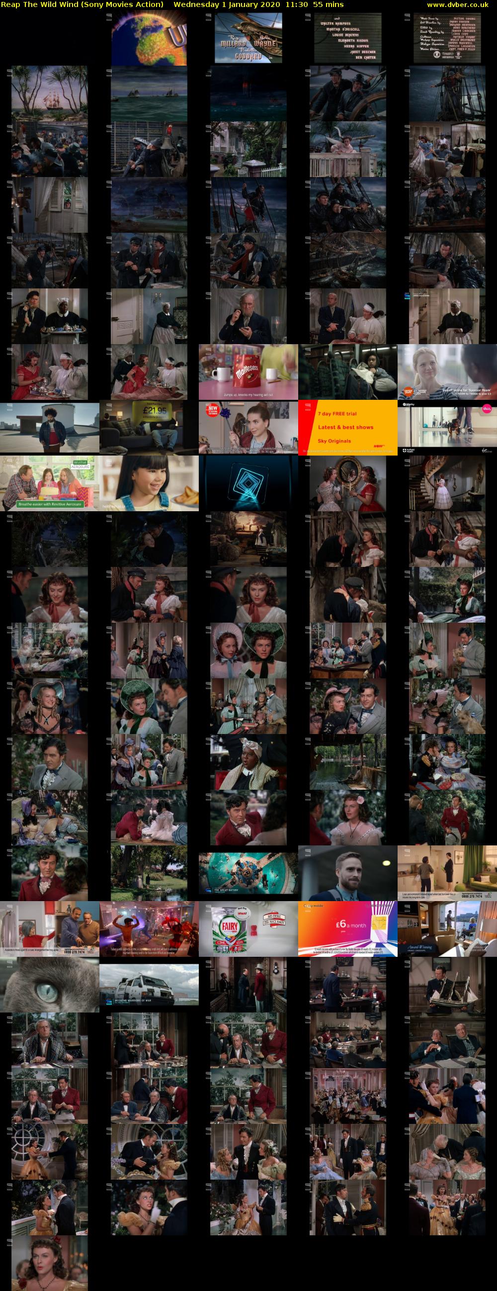 Reap The Wild Wind (Sony Movies Action) Wednesday 1 January 2020 11:30 - 12:25