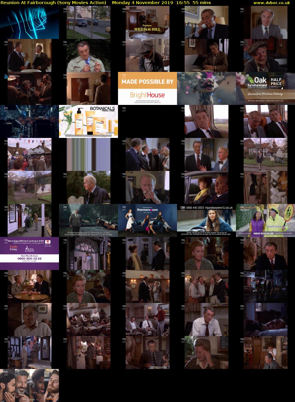 Reunion At Fairborough (Sony Movies Action) Monday 4 November 2019 16:55 - 17:50