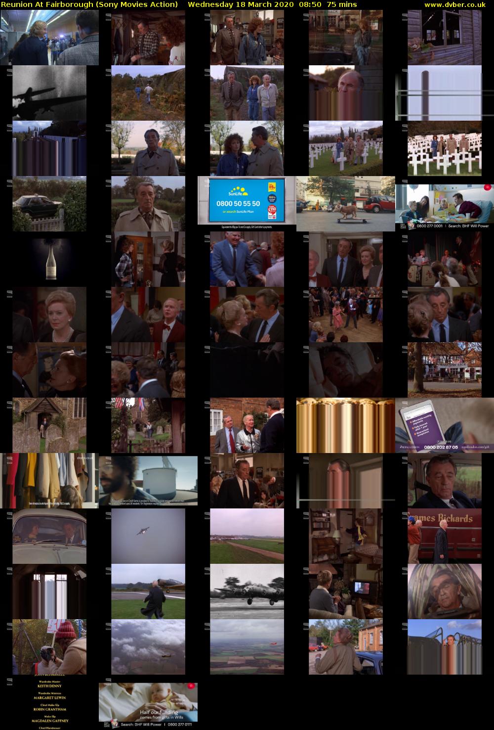 Reunion At Fairborough (Sony Movies Action) Wednesday 18 March 2020 08:50 - 10:05