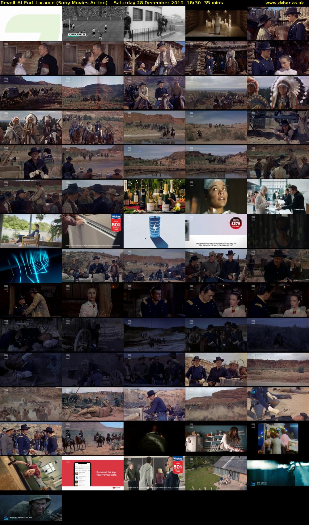 Revolt At Fort Laramie (Sony Movies Action) Saturday 28 December 2019 18:30 - 19:05