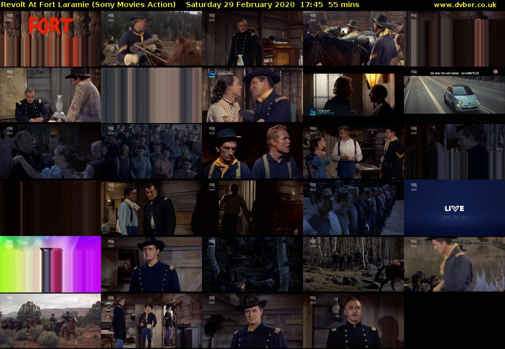Revolt At Fort Laramie (Sony Movies Action) Saturday 29 February 2020 17:45 - 18:40