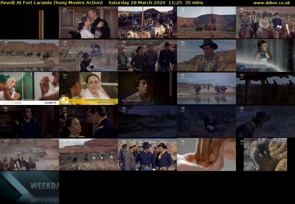 Revolt At Fort Laramie (Sony Movies Action) Saturday 28 March 2020 11:25 - 12:00