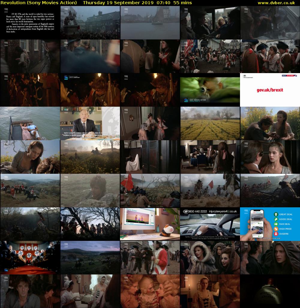 Revolution (Sony Movies Action) Thursday 19 September 2019 07:40 - 08:35