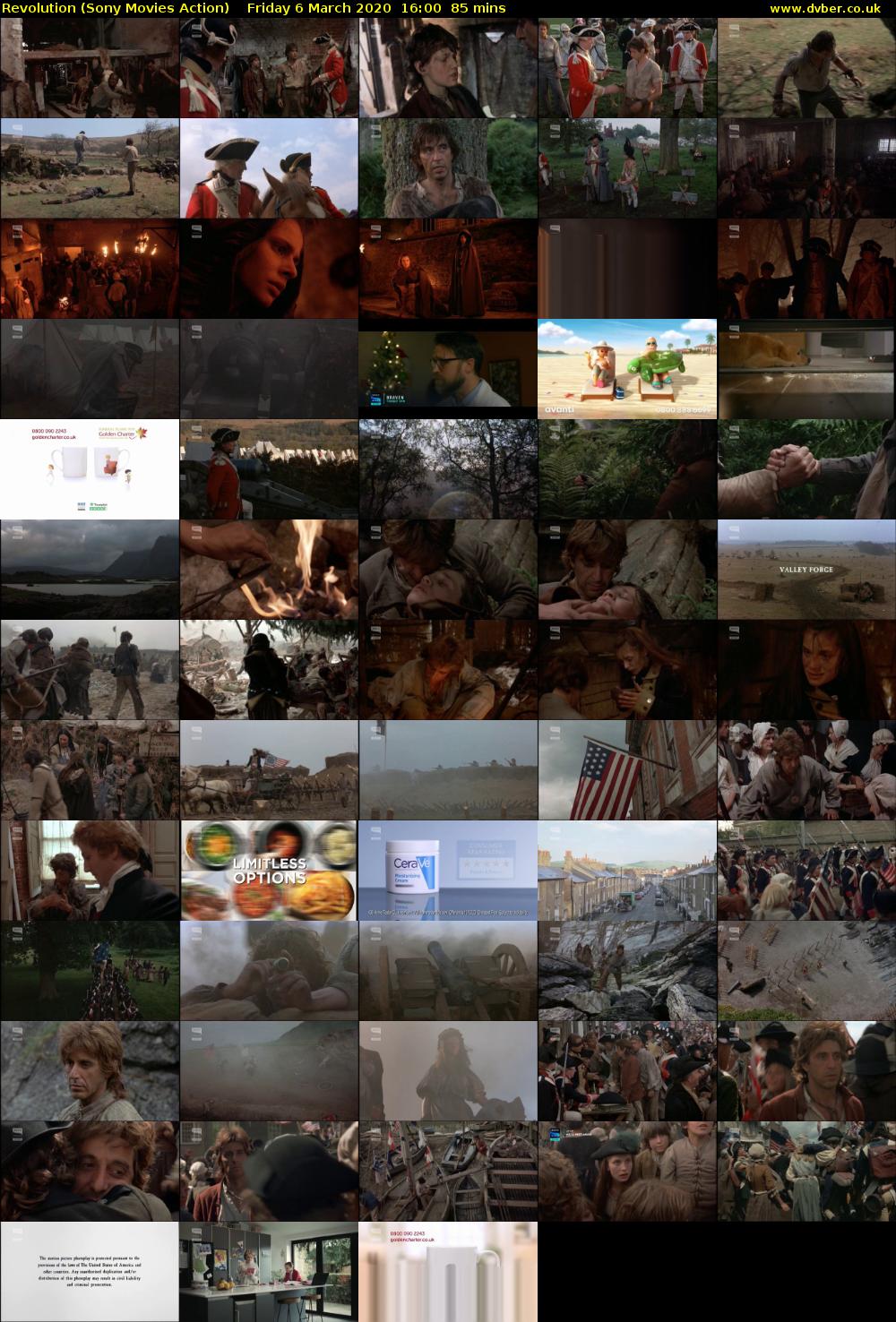 Revolution (Sony Movies Action) Friday 6 March 2020 16:00 - 17:25