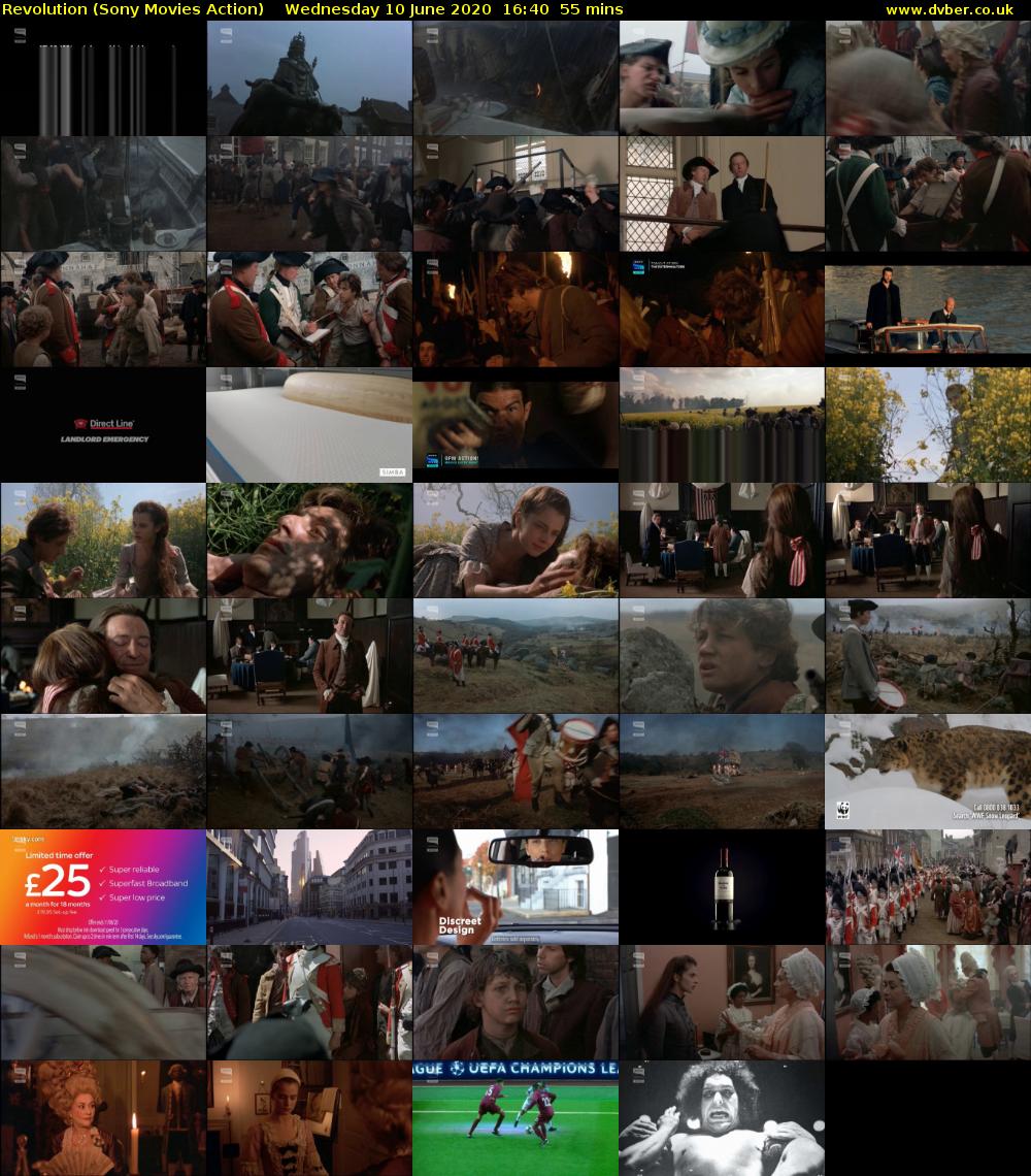 Revolution (Sony Movies Action) Wednesday 10 June 2020 16:40 - 17:35