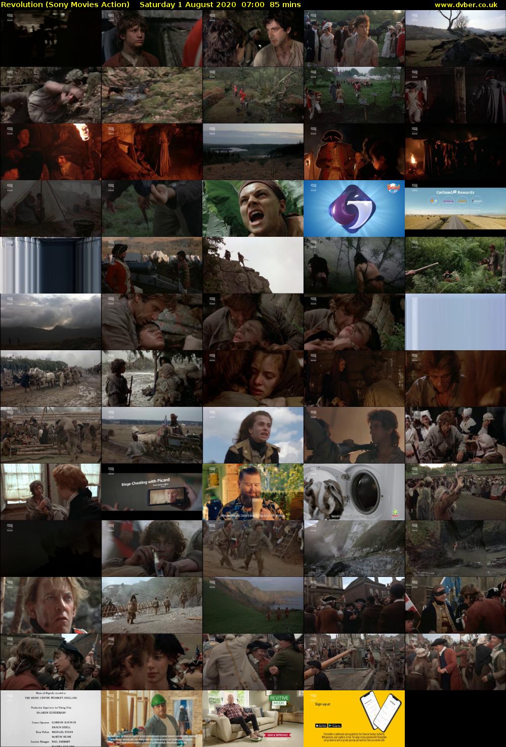 Revolution (Sony Movies Action) Saturday 1 August 2020 07:00 - 08:25