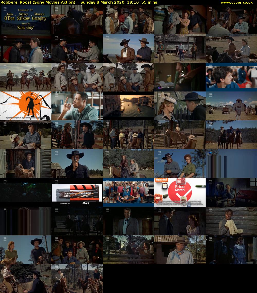 Robbers' Roost (Sony Movies Action) Sunday 8 March 2020 19:10 - 20:05