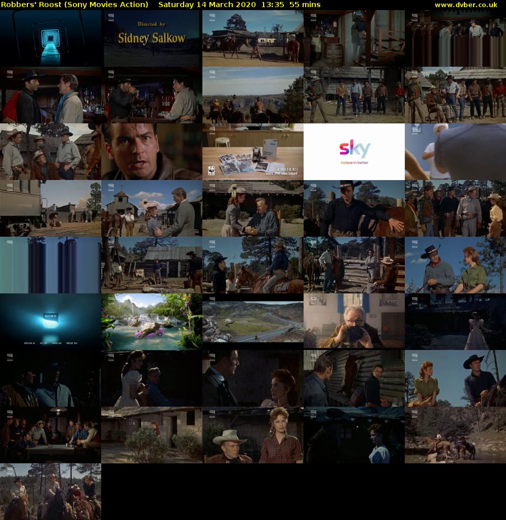 Robbers' Roost (Sony Movies Action) Saturday 14 March 2020 13:35 - 14:30