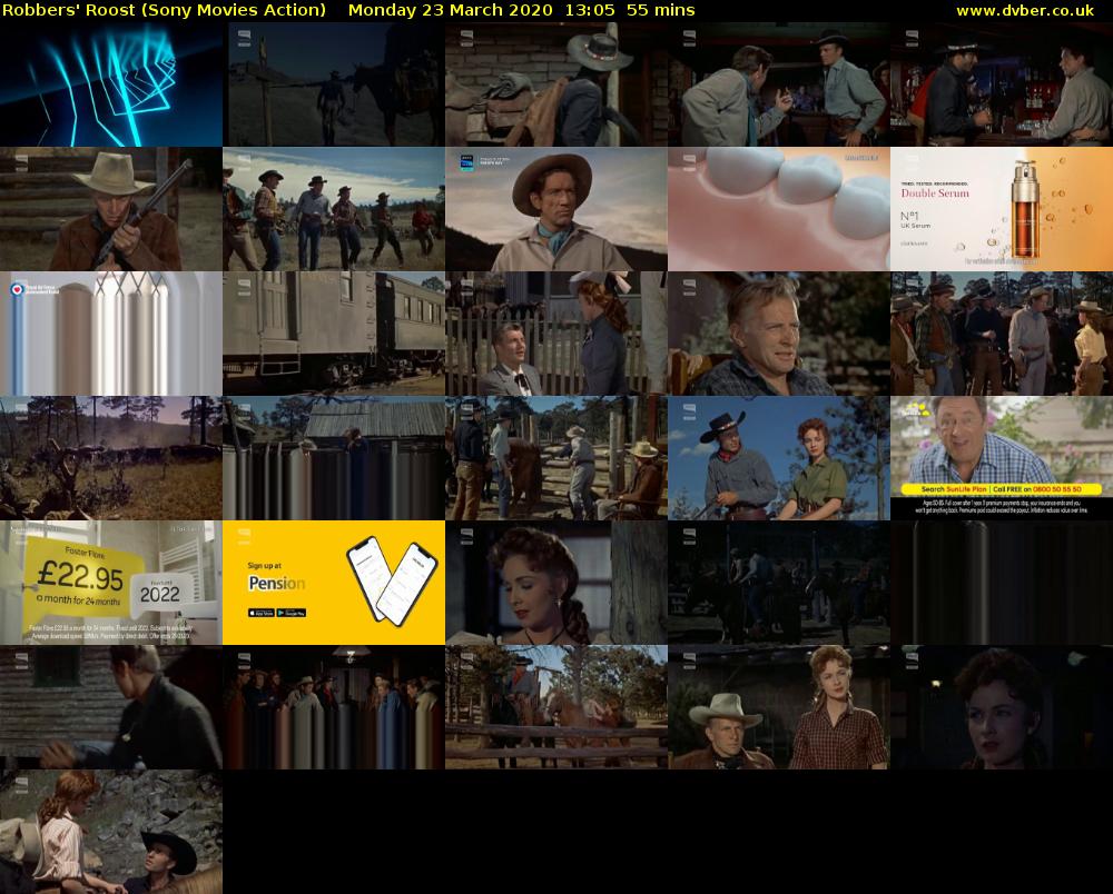 Robbers' Roost (Sony Movies Action) Monday 23 March 2020 13:05 - 14:00