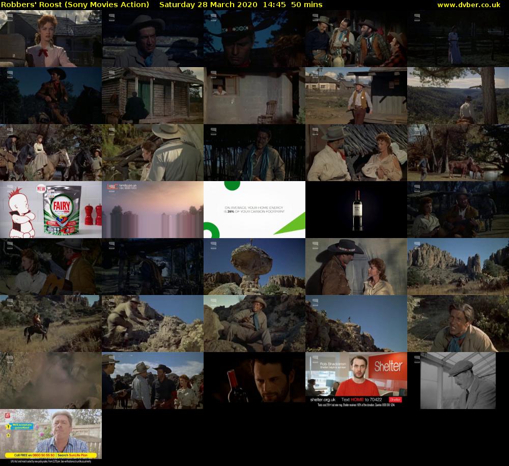 Robbers' Roost (Sony Movies Action) Saturday 28 March 2020 14:45 - 15:35