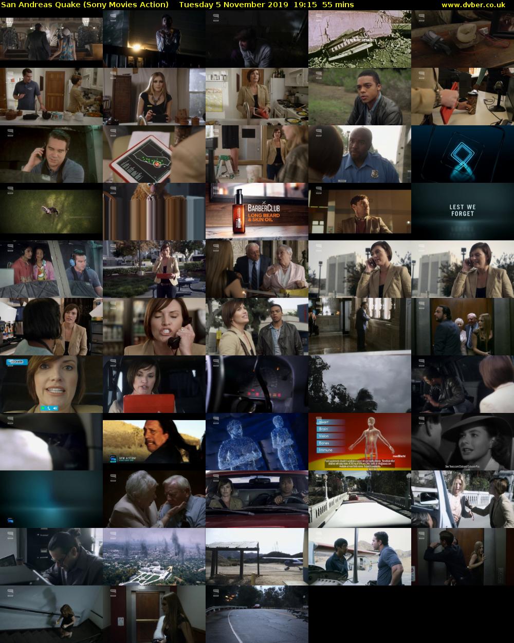 San Andreas Quake (Sony Movies Action) Tuesday 5 November 2019 19:15 - 20:10