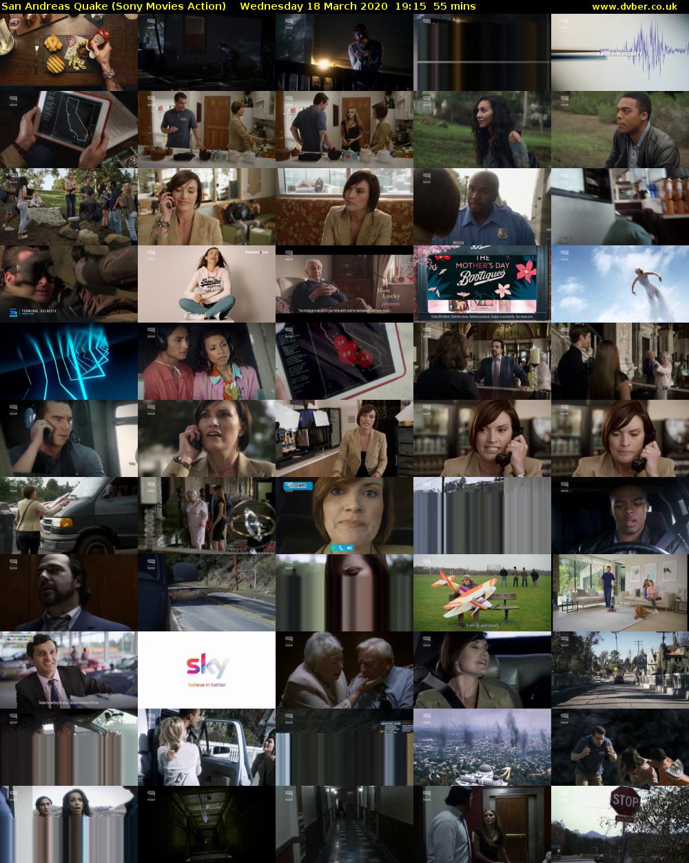 San Andreas Quake (Sony Movies Action) Wednesday 18 March 2020 19:15 - 20:10