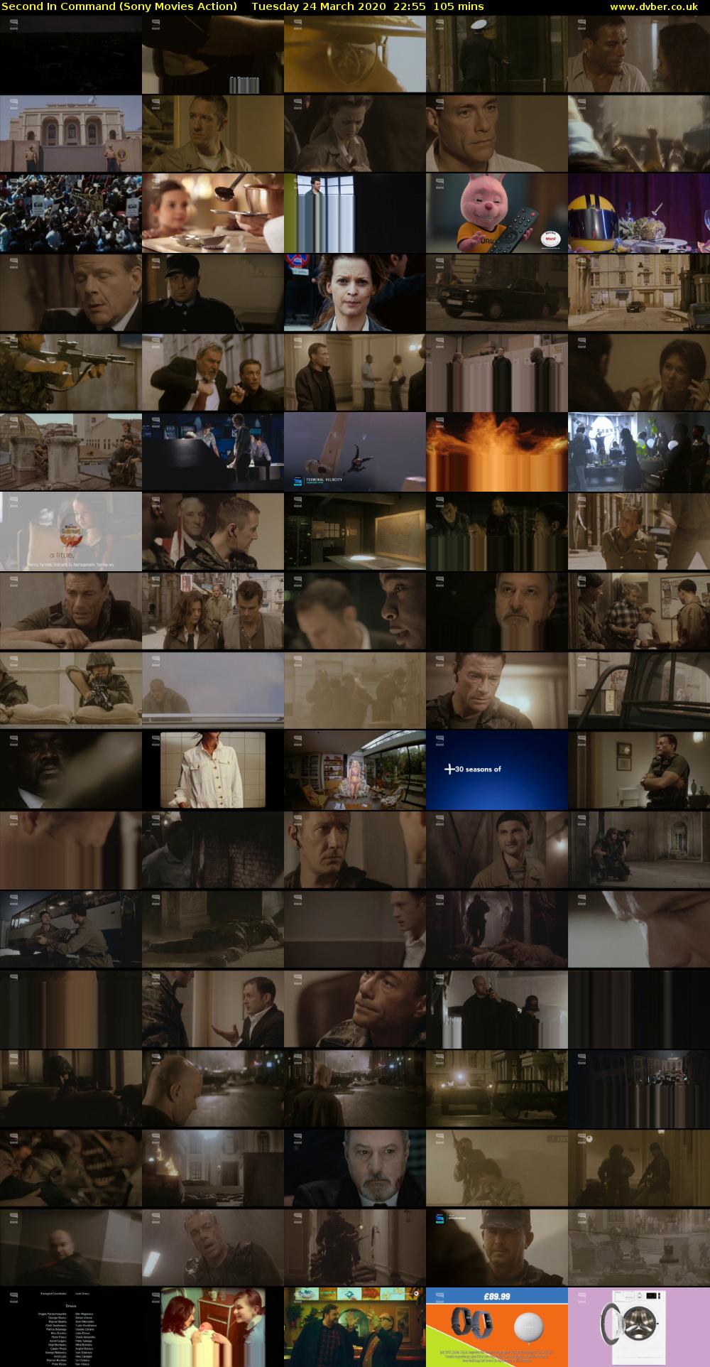 Second In Command (Sony Movies Action) Tuesday 24 March 2020 22:55 - 00:40