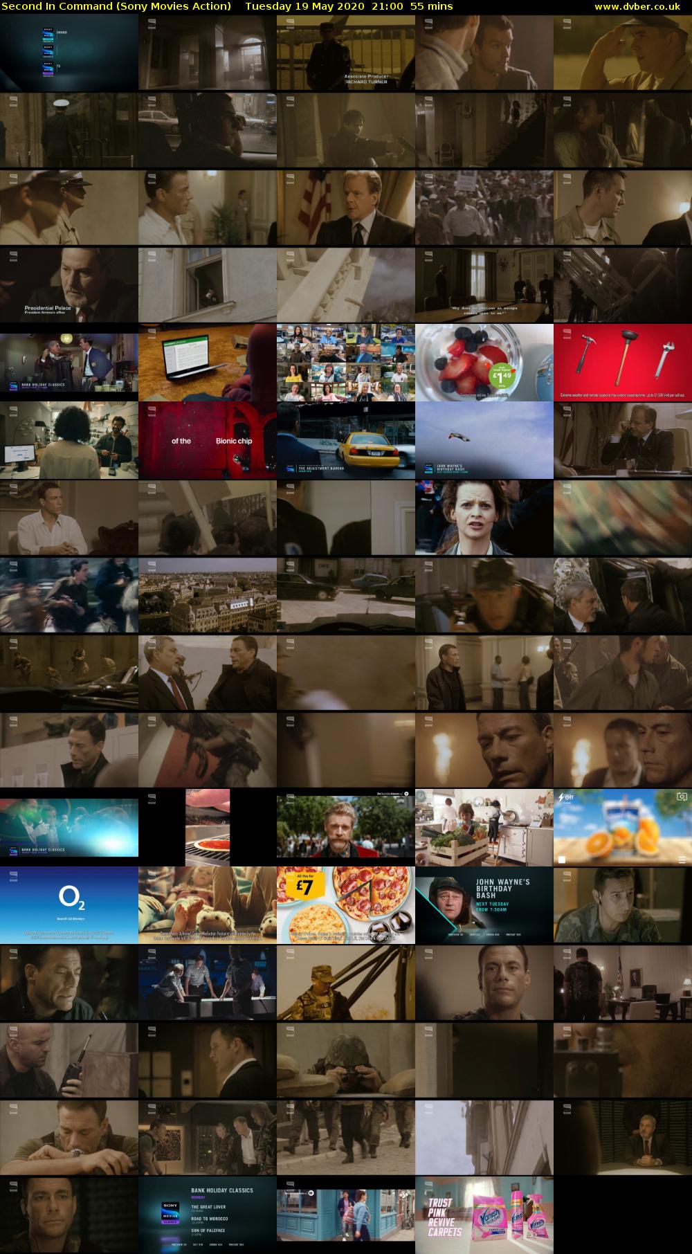 Second In Command (Sony Movies Action) Tuesday 19 May 2020 21:00 - 21:55