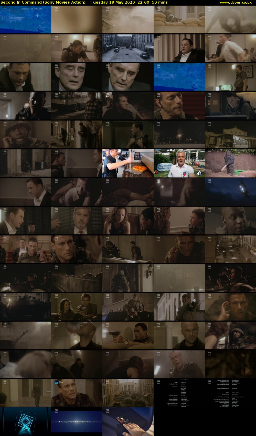 Second In Command (Sony Movies Action) Tuesday 19 May 2020 22:00 - 22:50
