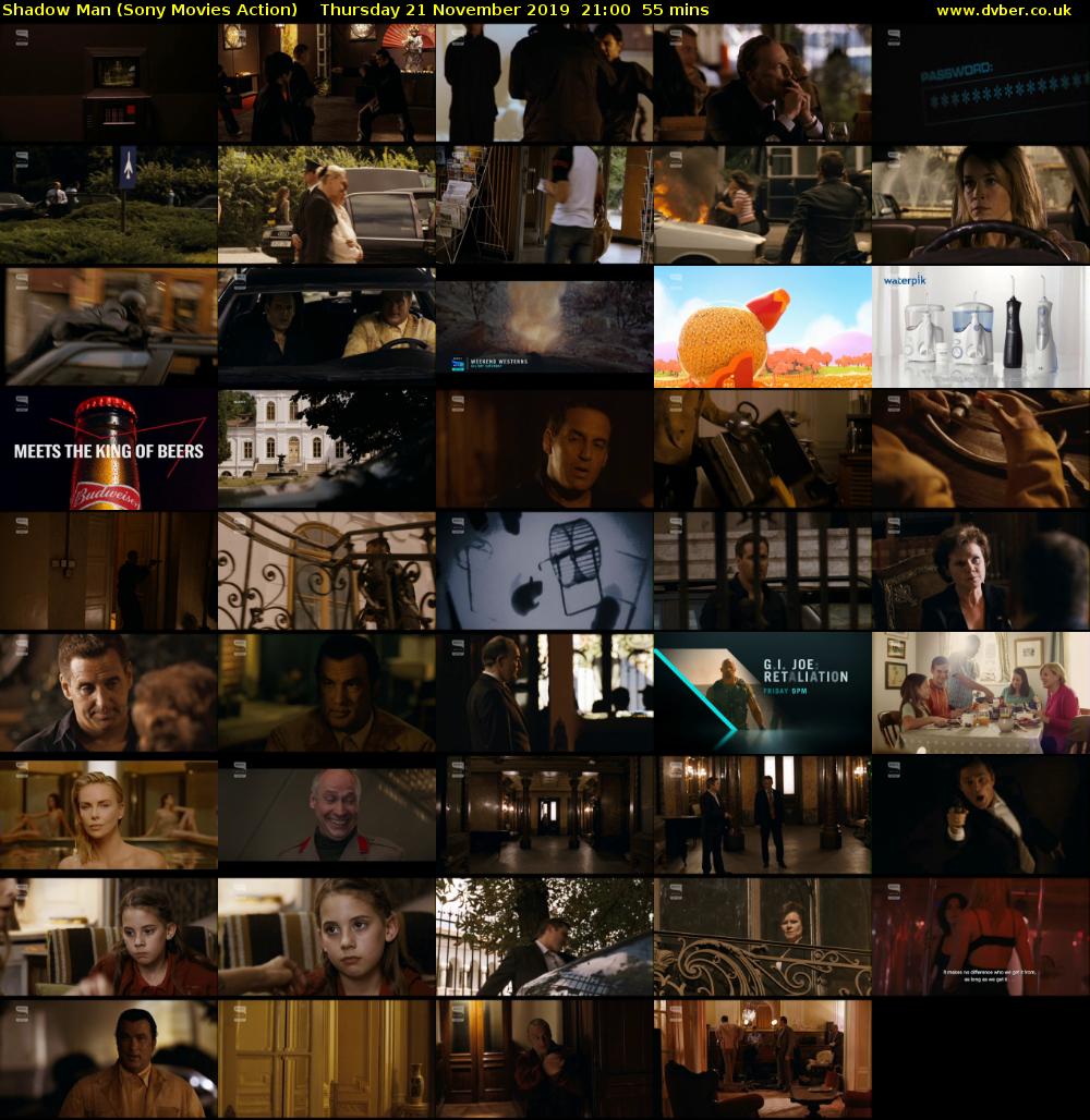 Shadow Man (Sony Movies Action) Thursday 21 November 2019 21:00 - 21:55