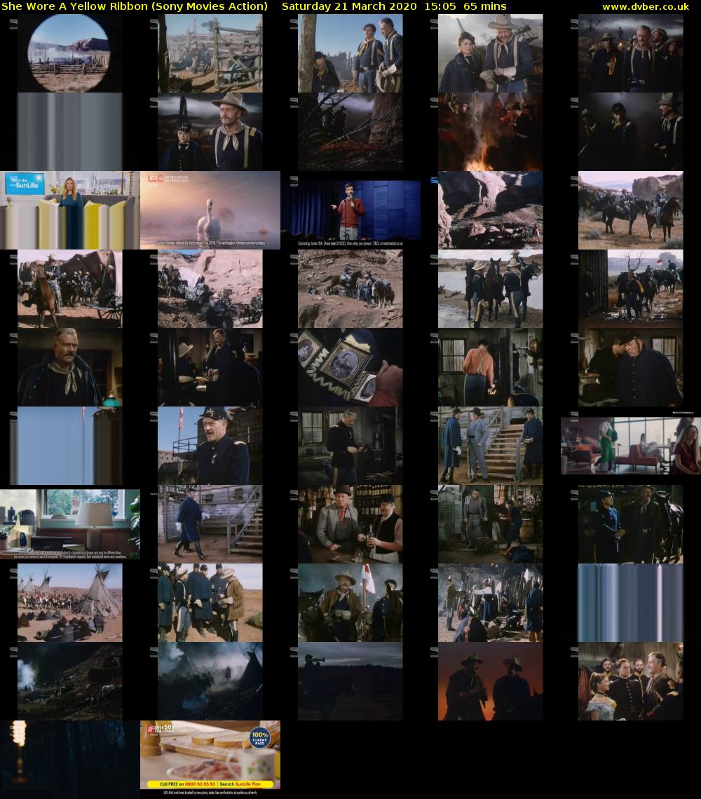 She Wore A Yellow Ribbon (Sony Movies Action) Saturday 21 March 2020 15:05 - 16:10
