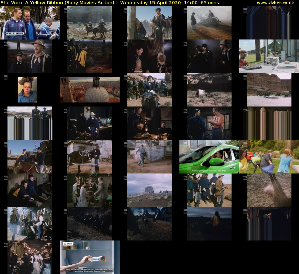 She Wore A Yellow Ribbon (Sony Movies Action) Wednesday 15 April 2020 14:00 - 15:05