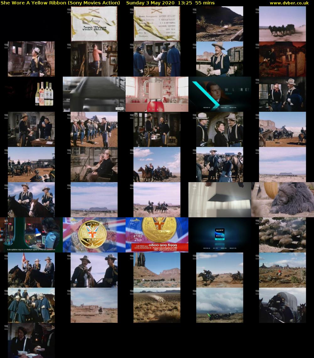 She Wore A Yellow Ribbon (Sony Movies Action) Sunday 3 May 2020 13:25 - 14:20