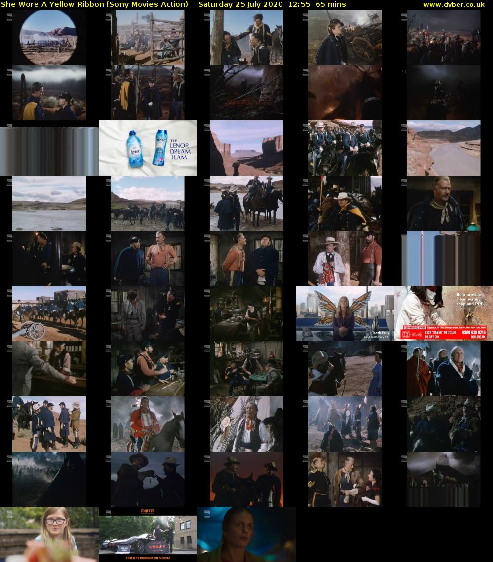 She Wore A Yellow Ribbon (Sony Movies Action) Saturday 25 July 2020 12:55 - 14:00