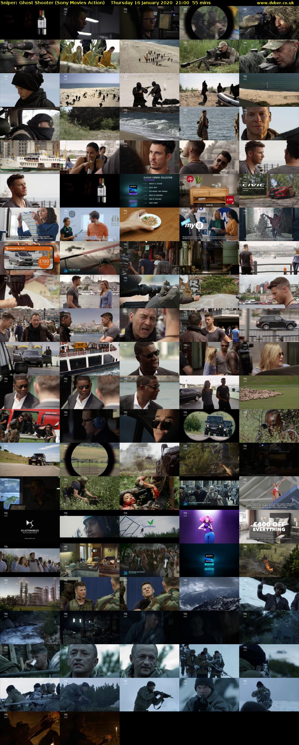 Sniper: Ghost Shooter (Sony Movies Action) Thursday 16 January 2020 21:00 - 21:55