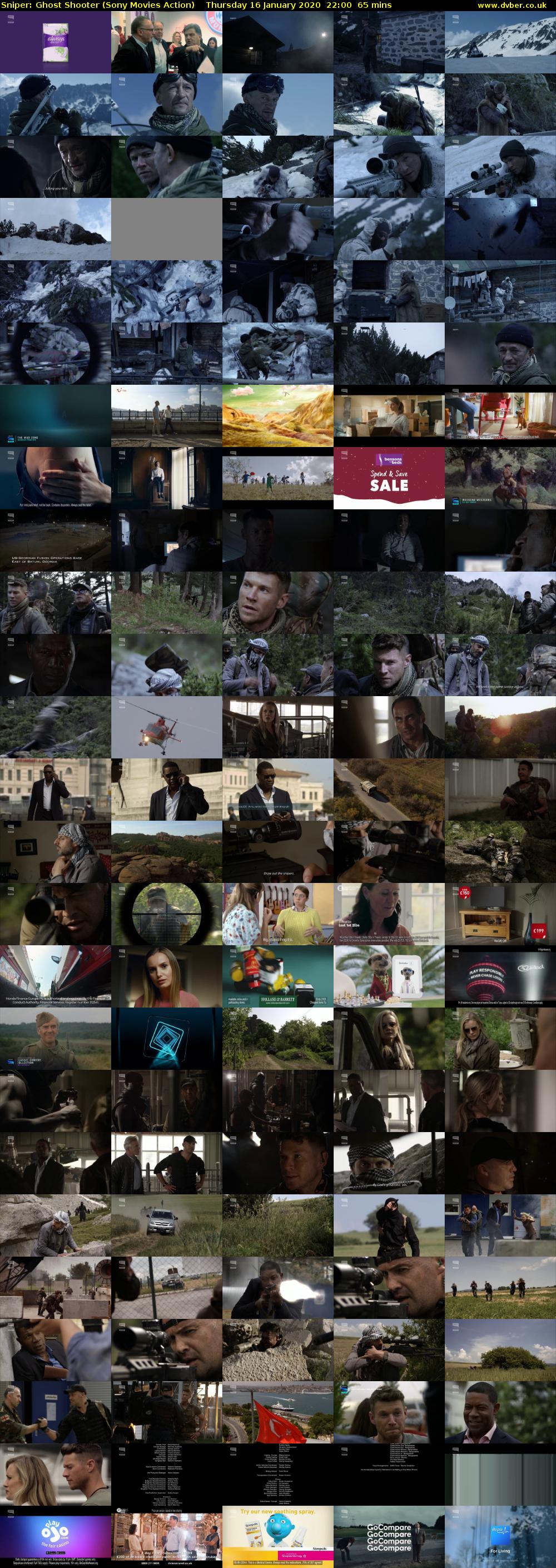 Sniper: Ghost Shooter (Sony Movies Action) Thursday 16 January 2020 22:00 - 23:05