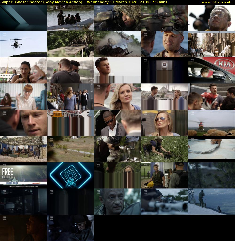 Sniper: Ghost Shooter (Sony Movies Action) Wednesday 11 March 2020 21:00 - 21:55