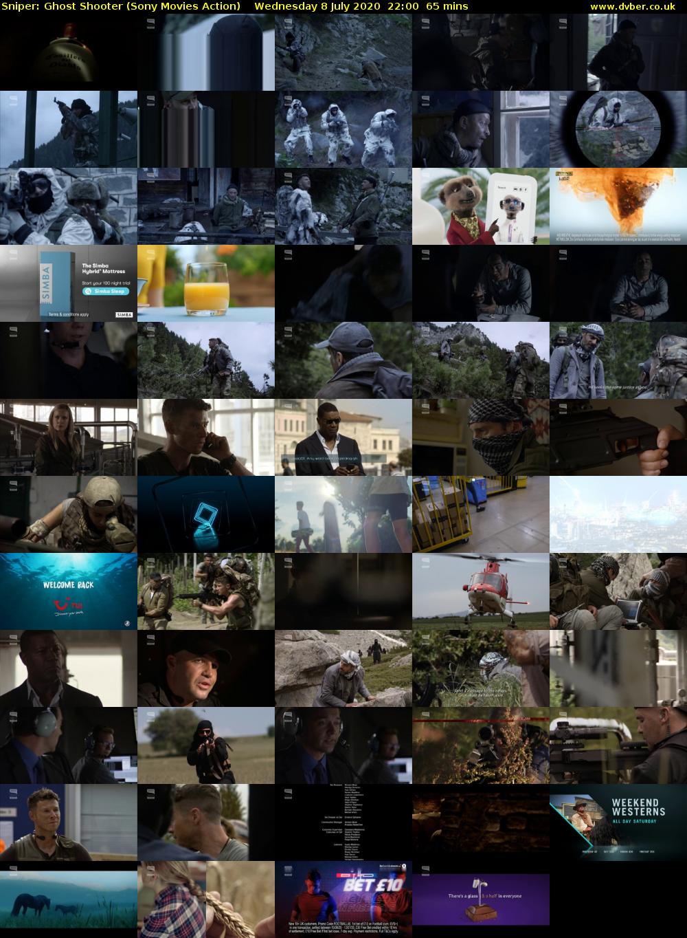 Sniper: Ghost Shooter (Sony Movies Action) Wednesday 8 July 2020 22:00 - 23:05
