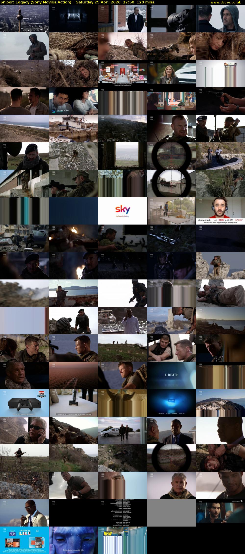 Sniper: Legacy (Sony Movies Action) Saturday 25 April 2020 22:50 - 00:50