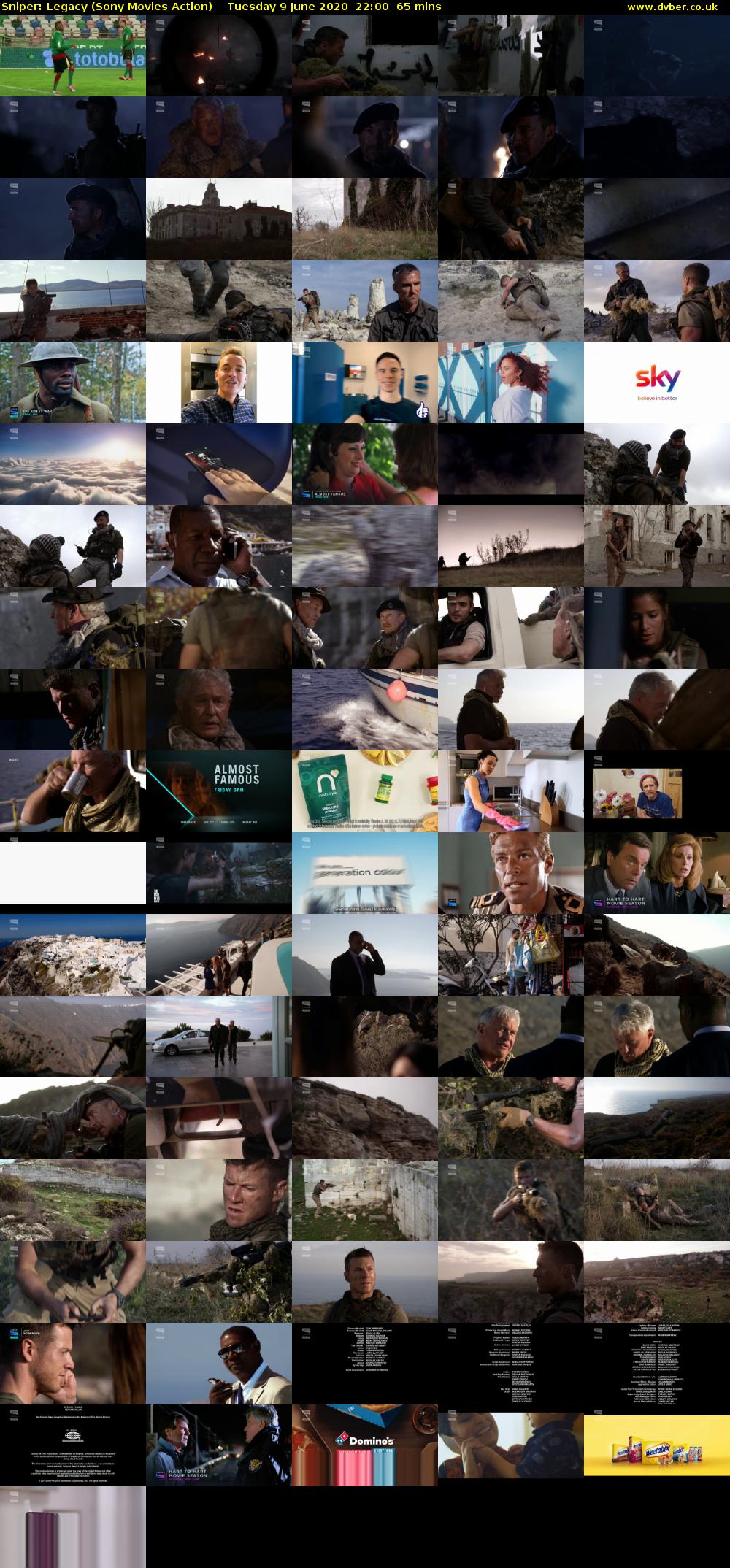Sniper: Legacy (Sony Movies Action) Tuesday 9 June 2020 22:00 - 23:05