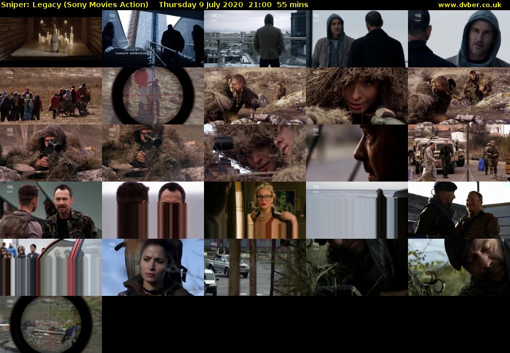 Sniper: Legacy (Sony Movies Action) Thursday 9 July 2020 21:00 - 21:55