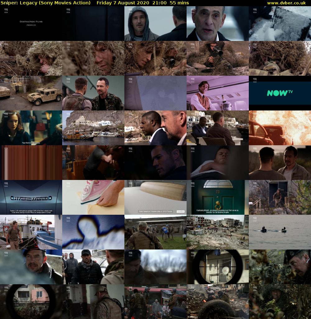 Sniper: Legacy (Sony Movies Action) Friday 7 August 2020 21:00 - 21:55