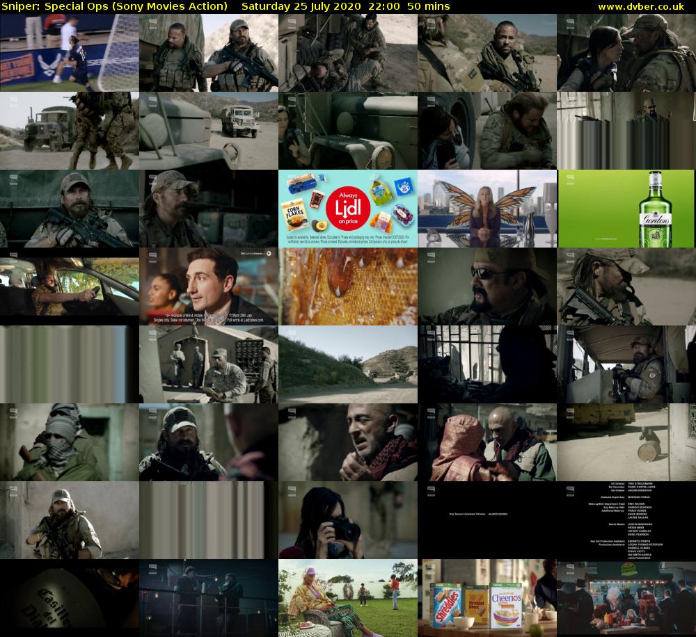 Sniper: Special Ops (Sony Movies Action) Saturday 25 July 2020 22:00 - 22:50