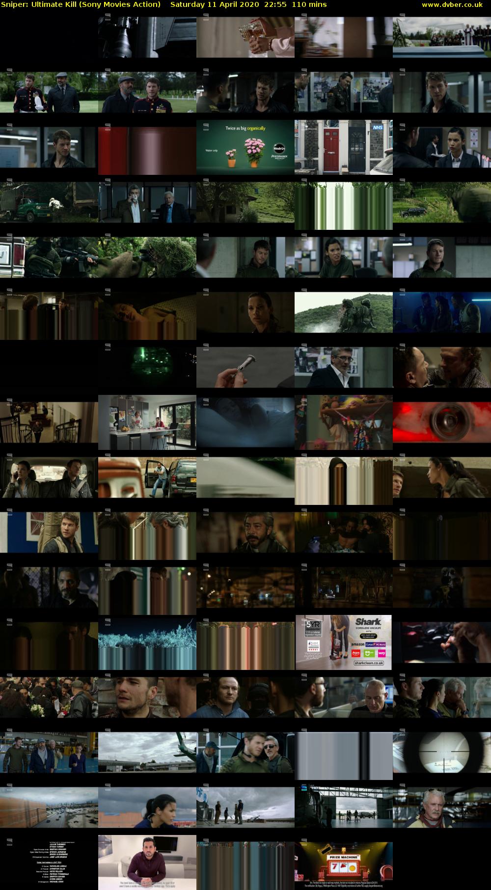Sniper: Ultimate Kill (Sony Movies Action) Saturday 11 April 2020 22:55 - 00:45