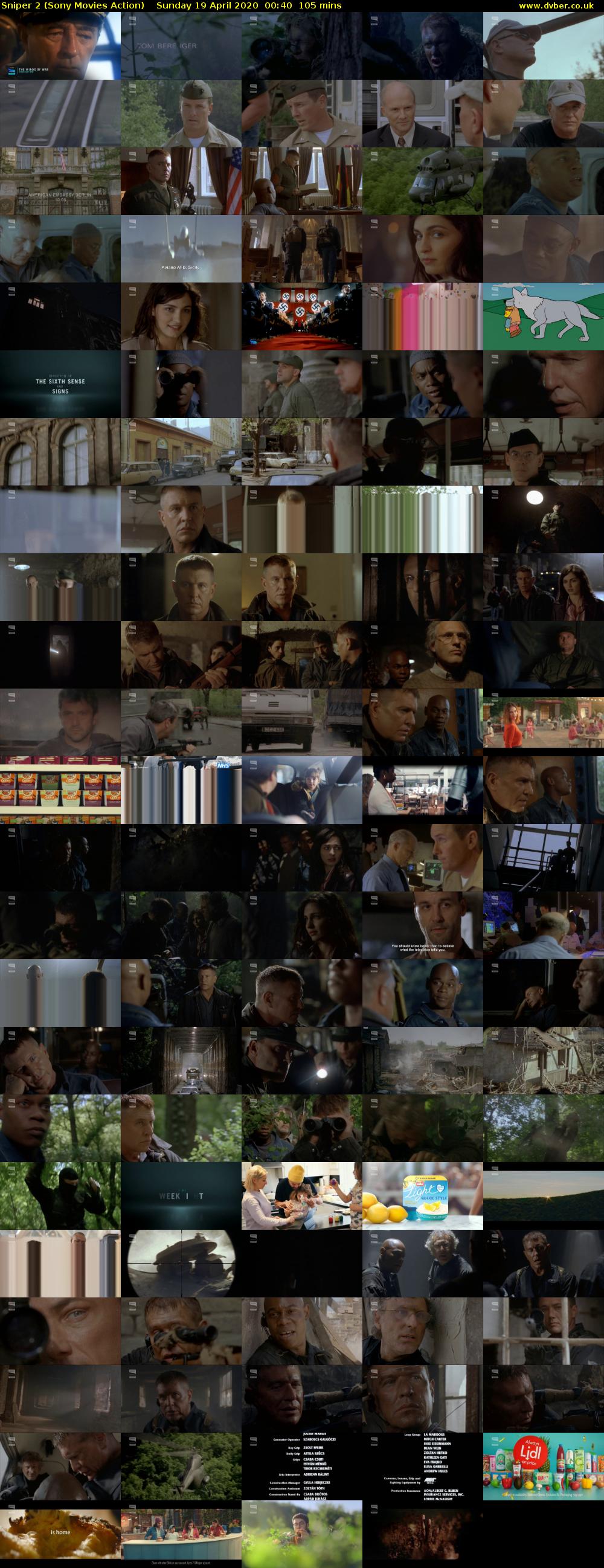 Sniper 2 (Sony Movies Action) Sunday 19 April 2020 00:40 - 02:25