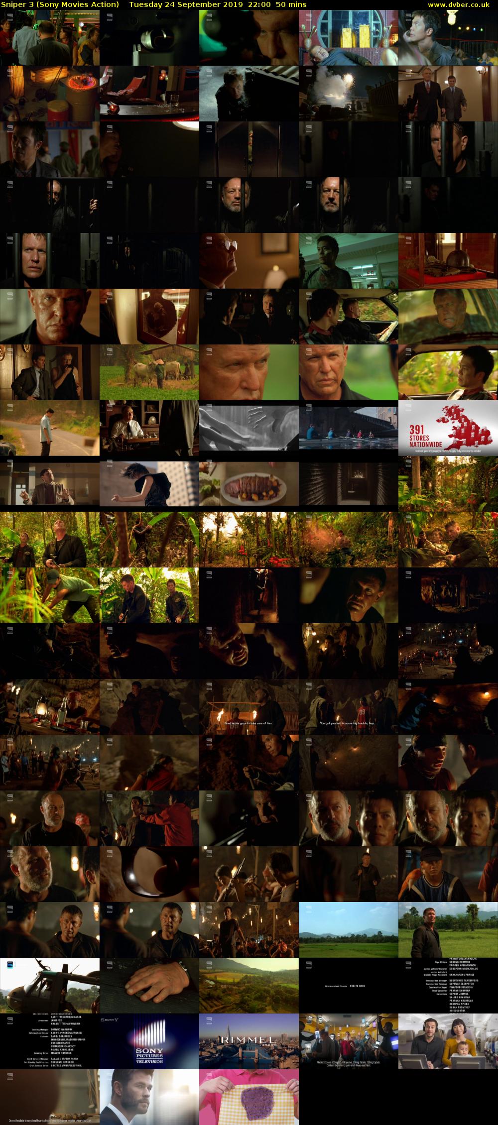 Sniper 3 (Sony Movies Action) Tuesday 24 September 2019 22:00 - 22:50