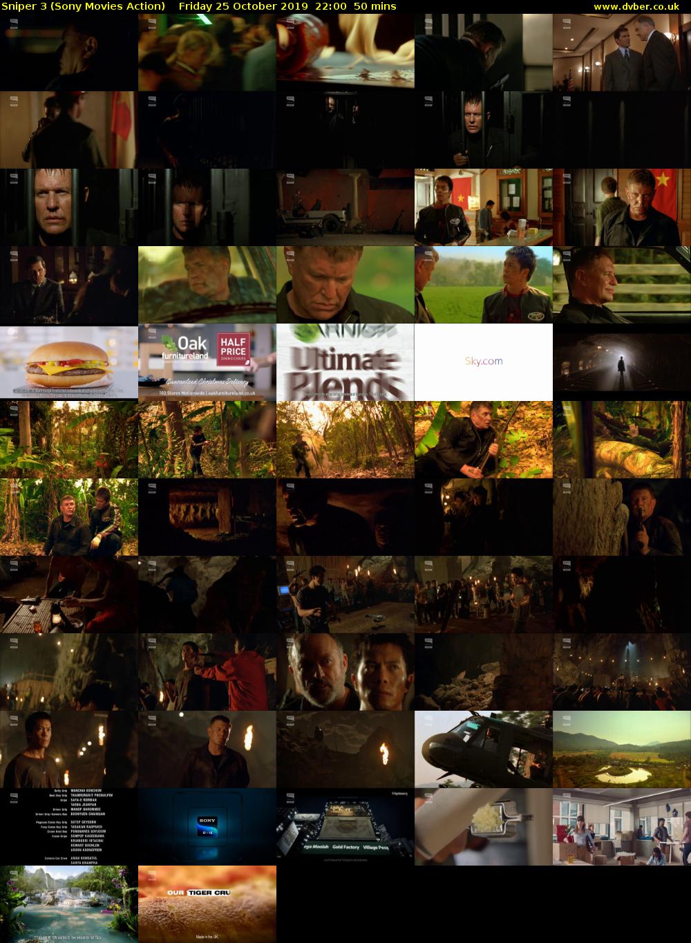 Sniper 3 (Sony Movies Action) Friday 25 October 2019 22:00 - 22:50