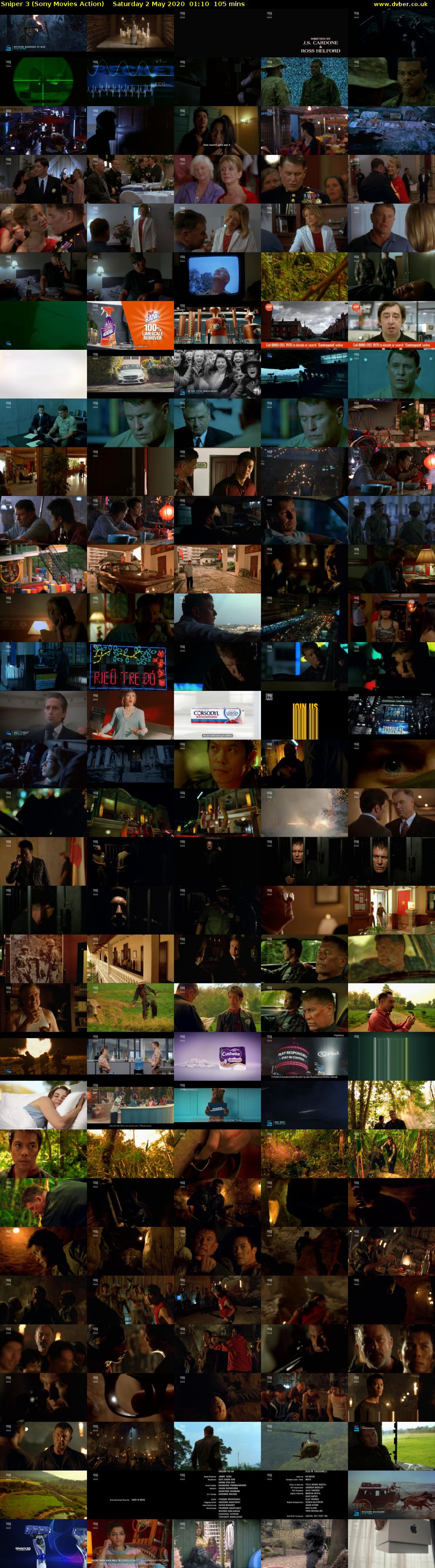 Sniper 3 (Sony Movies Action) Saturday 2 May 2020 01:10 - 02:55