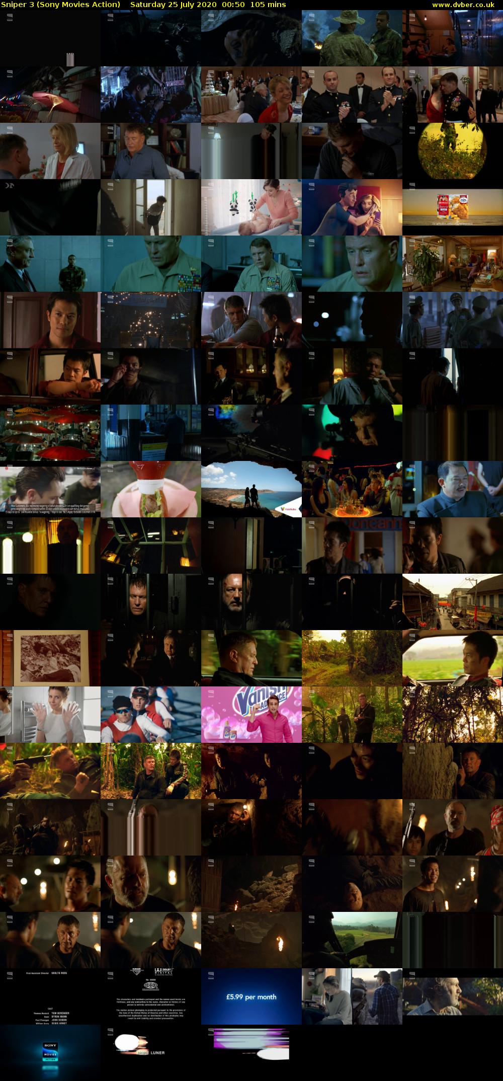 Sniper 3 (Sony Movies Action) Saturday 25 July 2020 00:50 - 02:35