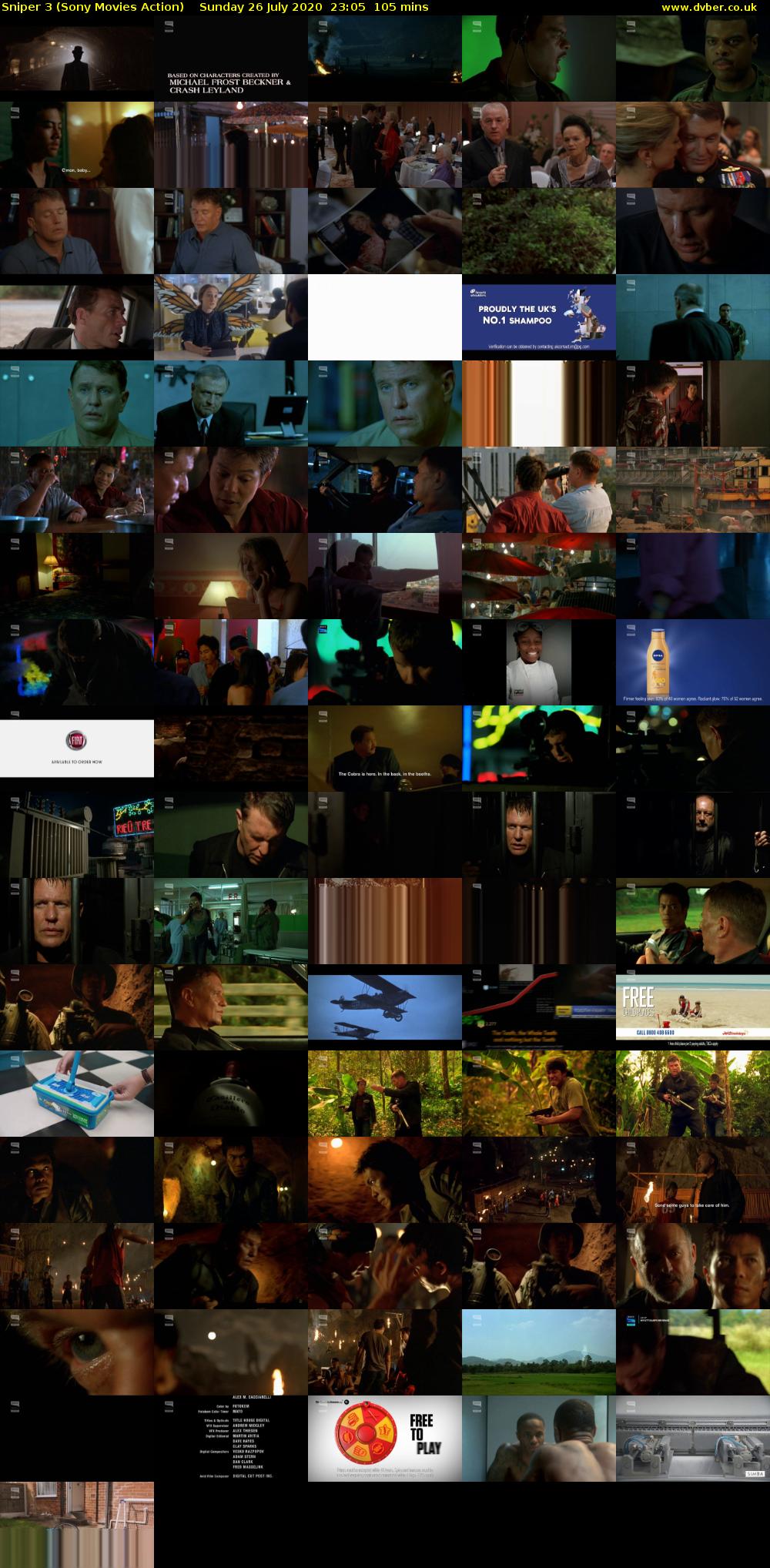 Sniper 3 (Sony Movies Action) Sunday 26 July 2020 23:05 - 00:50