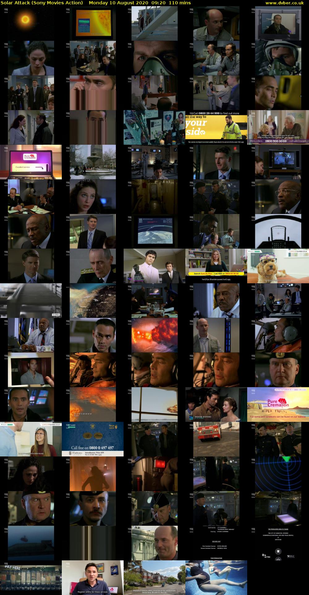 Solar Attack (Sony Movies Action) Monday 10 August 2020 09:20 - 11:10