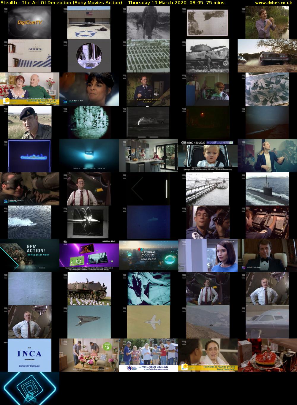Stealth - The Art Of Deception (Sony Movies Action) Thursday 19 March 2020 08:45 - 10:00