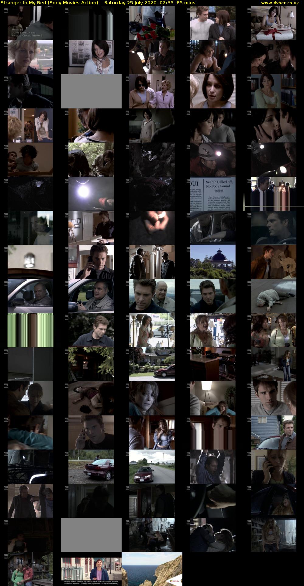 Stranger In My Bed (Sony Movies Action) Saturday 25 July 2020 02:35 - 04:00