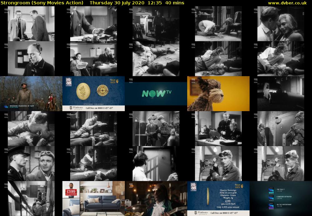 Strongroom (Sony Movies Action) Thursday 30 July 2020 12:35 - 13:15