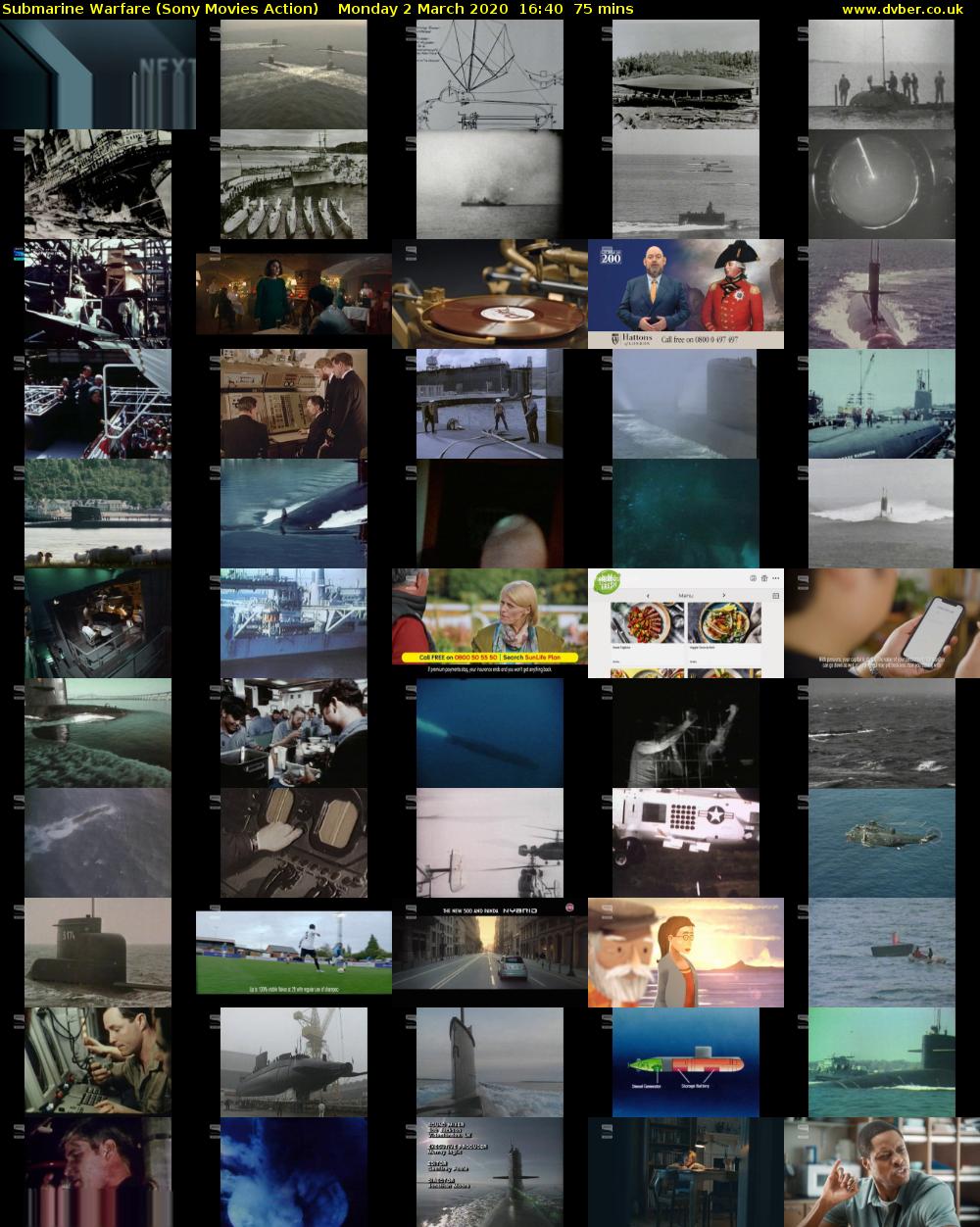 Submarine Warfare (Sony Movies Action) Monday 2 March 2020 16:40 - 17:55
