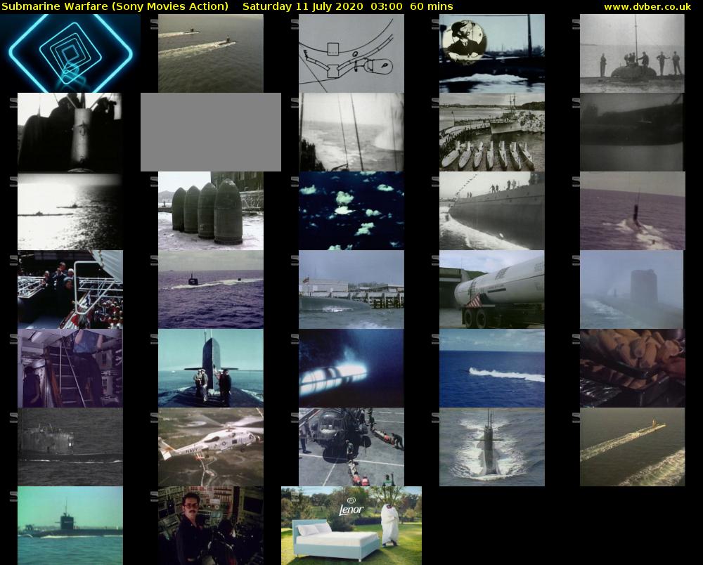 Submarine Warfare (Sony Movies Action) Saturday 11 July 2020 03:00 - 04:00