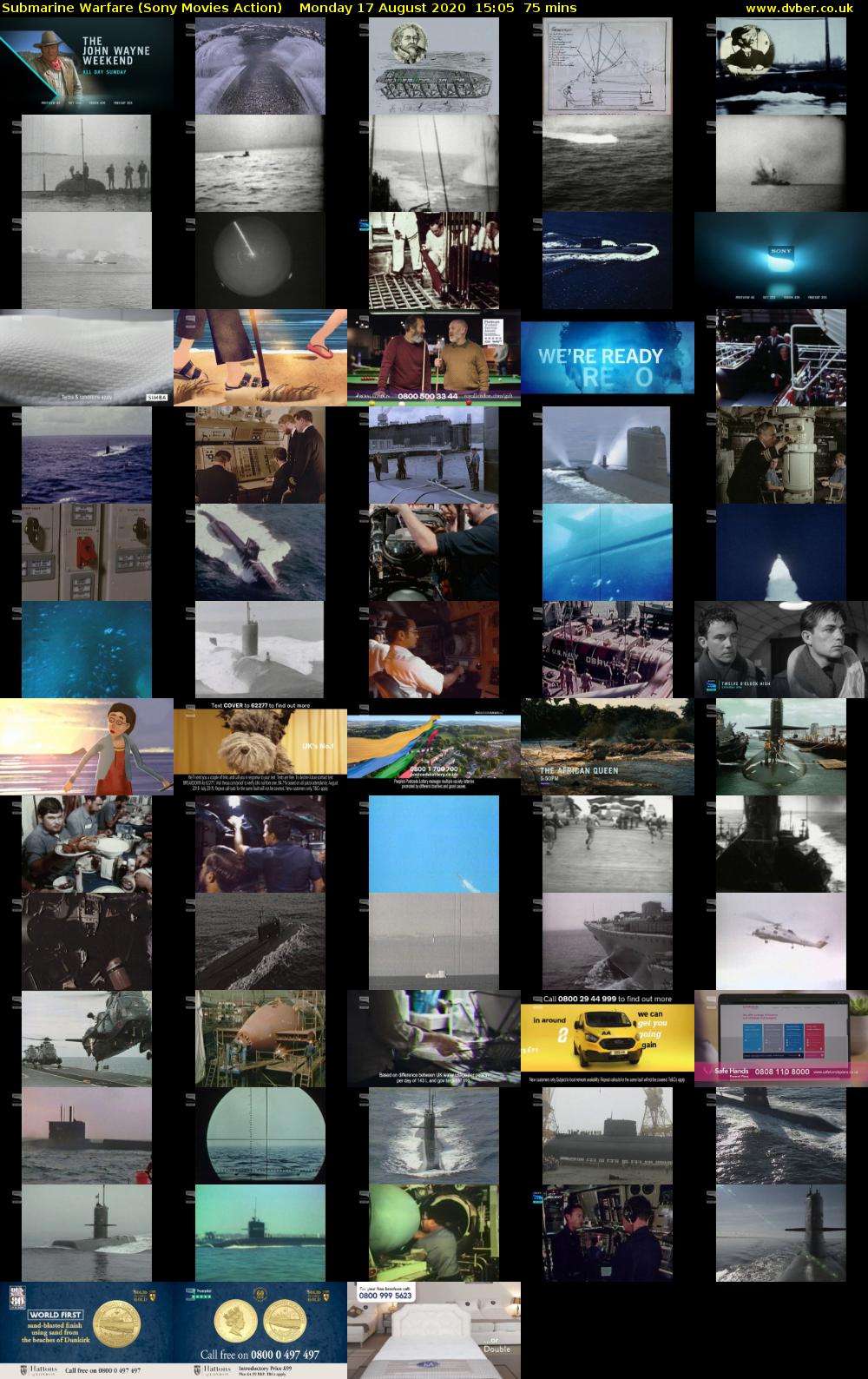 Submarine Warfare (Sony Movies Action) Monday 17 August 2020 15:05 - 16:20