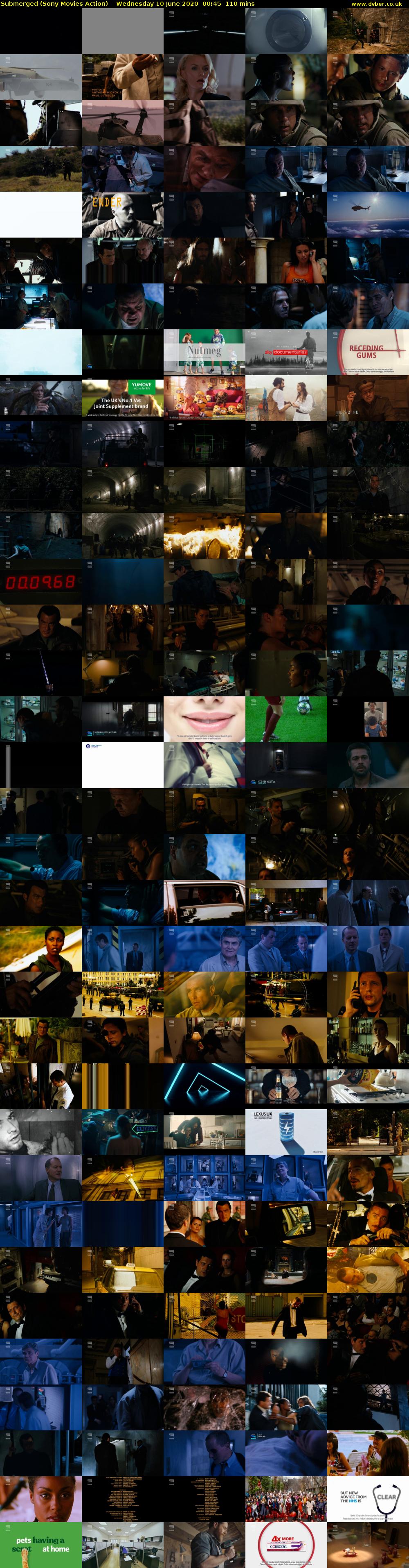 Submerged (Sony Movies Action) Wednesday 10 June 2020 00:45 - 02:35