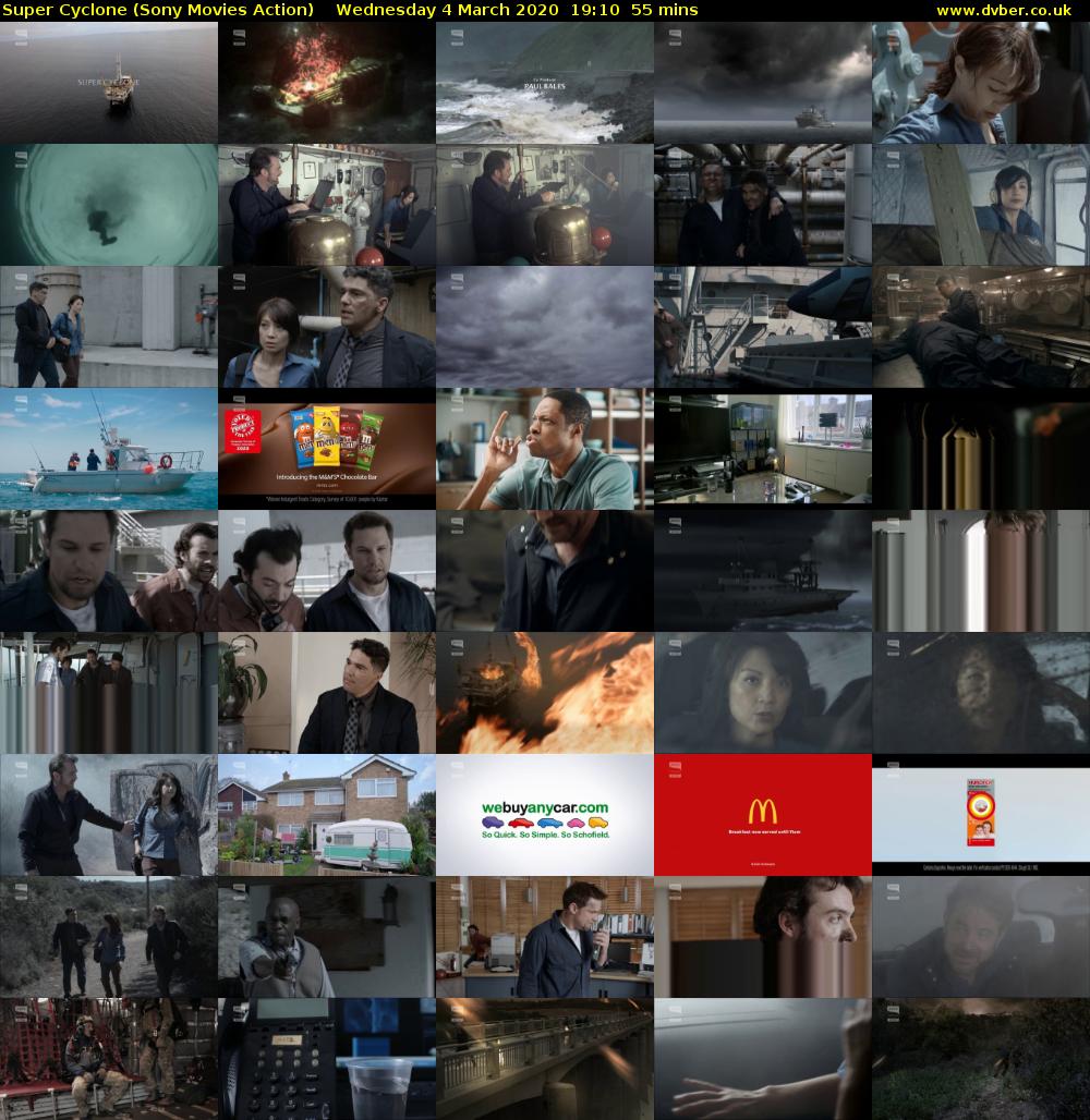 Super Cyclone (Sony Movies Action) Wednesday 4 March 2020 19:10 - 20:05